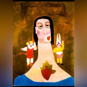 Mi Corazón de la Reina / temple on paper